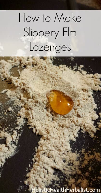 How to Make Slippery Elm Lozenges - This recipe is so simple yet so effective. They're great for treating and soothing a sore, raw, dry throat as well as great for dry sinuses and digestive upset.