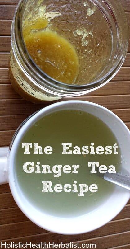 The Easiest Ginger Tea - Learn how to make this amazingly delicious ginger tea that packs a powerful punch against cold and flu or even just when you're feeling chilled.