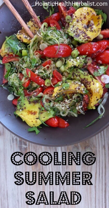 Cooling Summer Salad - Learn how to make this refreshing and delicious salad for the hot summer months to fill you up and cool you down.
