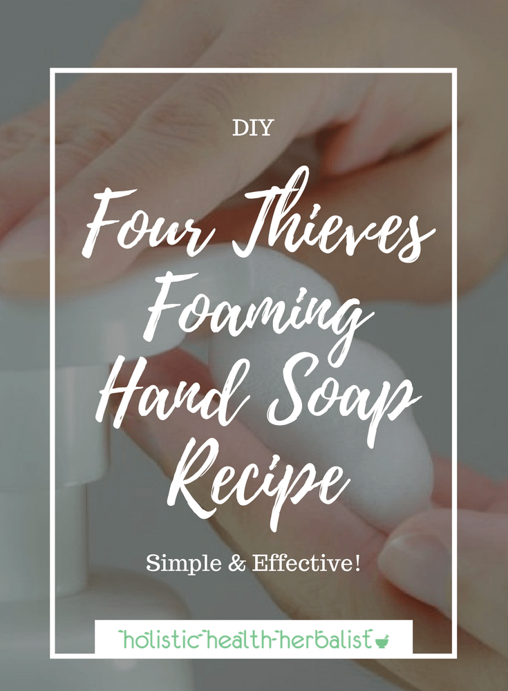 How to Make Four Thieves Foaming Hand Soap - Wow guests with this warm, cozy, and spicy scented hand soap that everyone will love this fall season!
