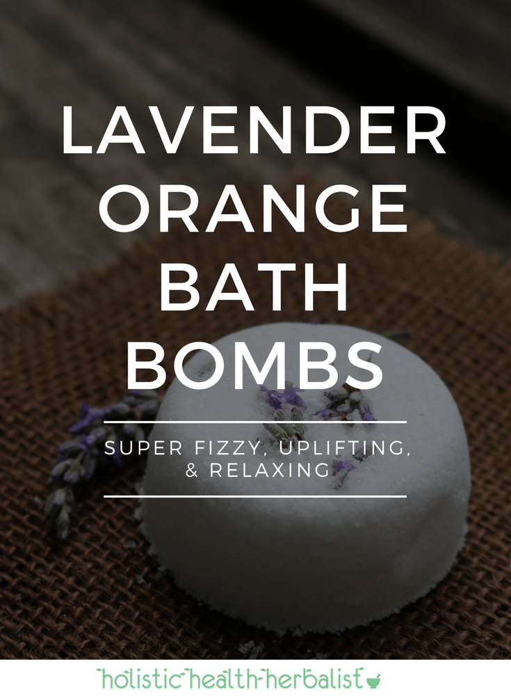 Lavender Orange Bath Bombs - Learn how to make these super fizzy, uplifting, and relaxing bath bombs to give to friends and family as a gift or keep them all for yourself!