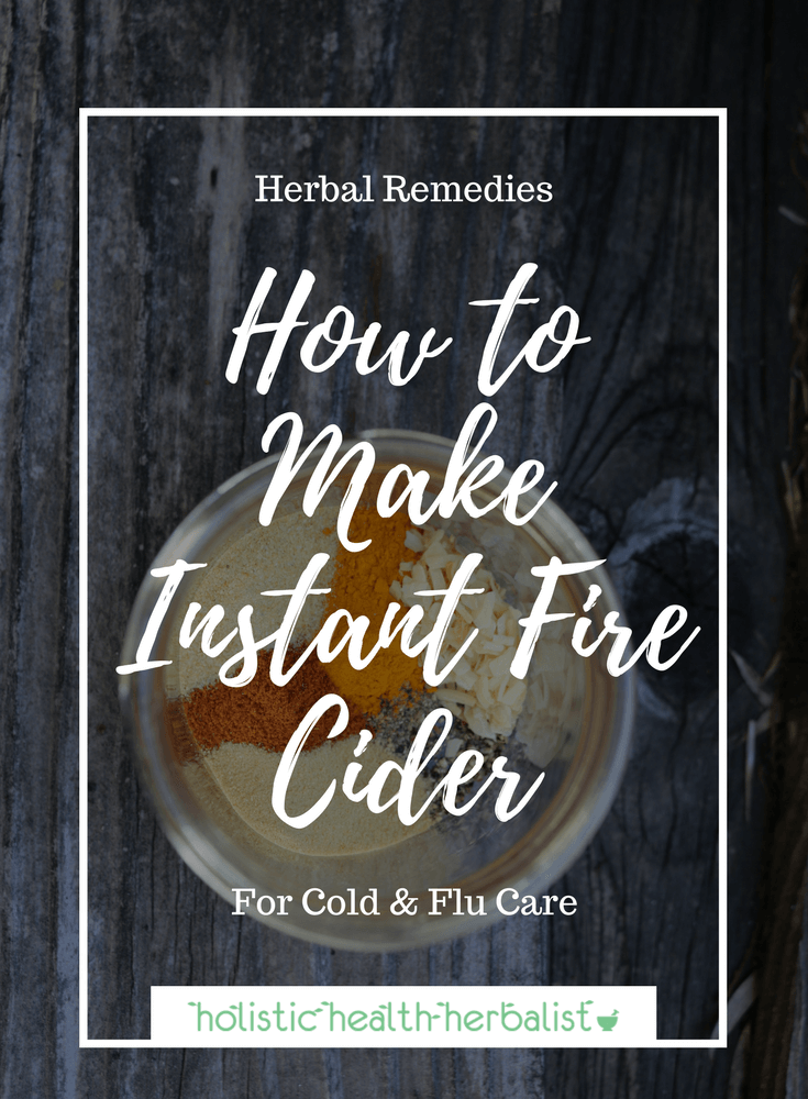 How to Make Instant Fire Cider - Learn how to make fire cider in a fraction of the time so that you can use it immediately for cold and flu prevention and treatment.